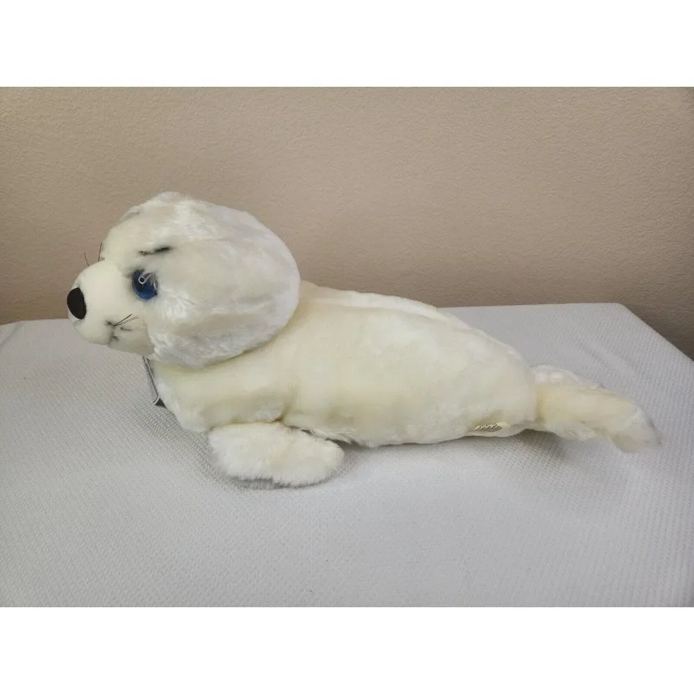 Vintage 2000 Stars In The Wild Harp Seal Plush White Blue Eyes Cindy Crawford